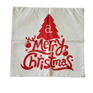 A Merry Christmas Throw Pillow Case 18 x18 NEW
